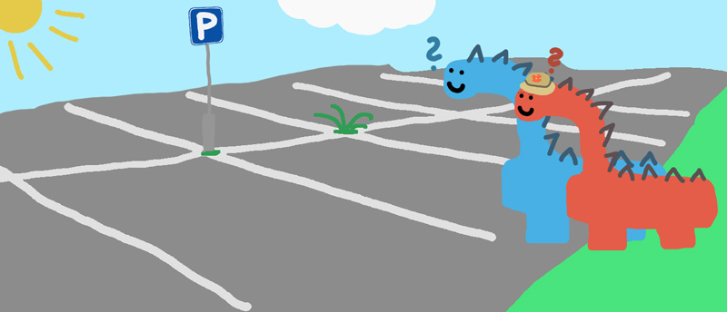 Kevin and Becca can't find their car in the parking lot